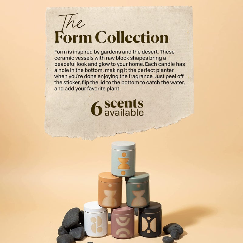 Paddywax Form Artisan Hand-Poured Scented Candle, 12-Ounce, Mandarin Mango - Image 4